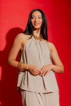 Stone Drawstring Cami