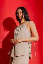 Stone Drawstring Cami