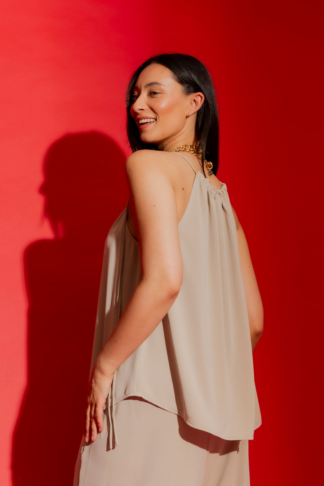 Stone Drawstring Cami