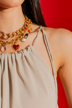 Stone Drawstring Cami