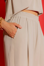Stone Pull On Pleat Pant