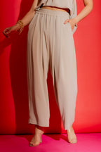 Stone Pull On Pleat Pant