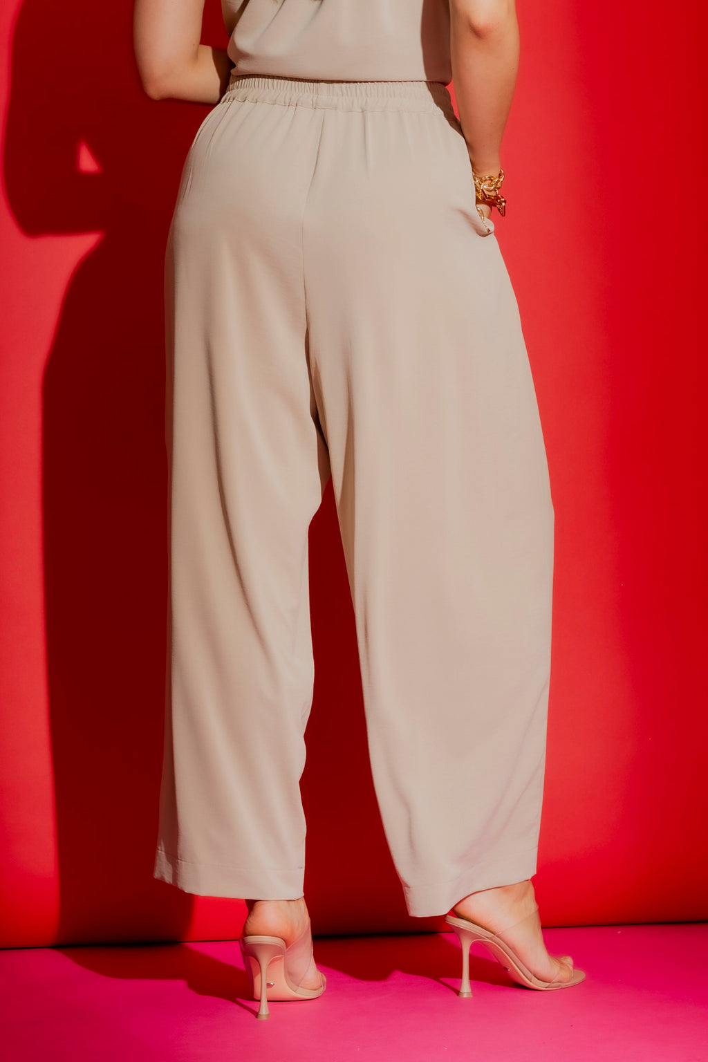 Stone Pull On Pleat Pant
