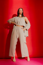 Stone Pull On Pleat Pant