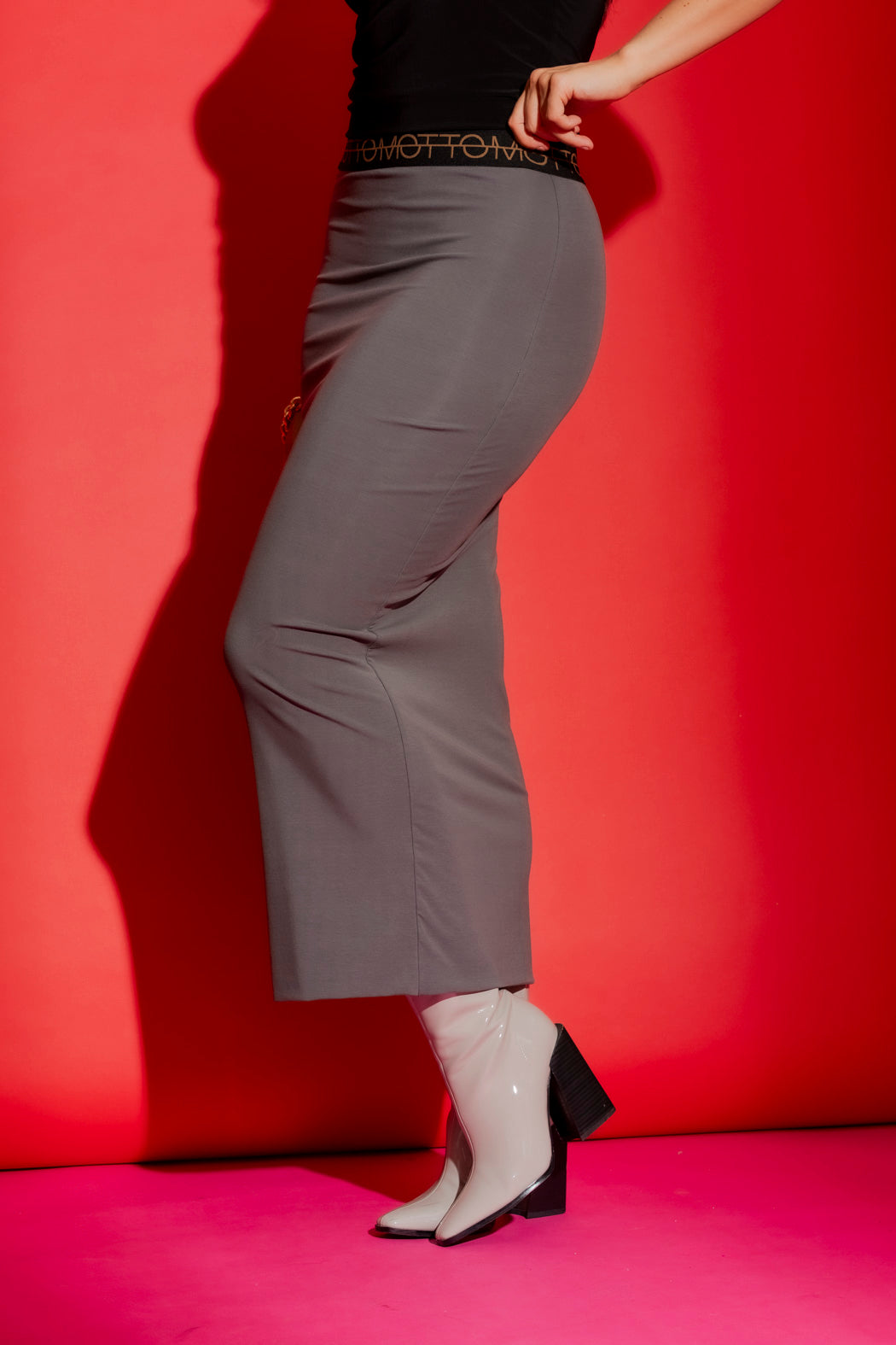 Grey Tencel Tube Skirt