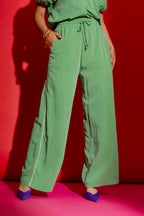 Green Piped Culottes