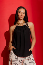 Black Drawstring Cami