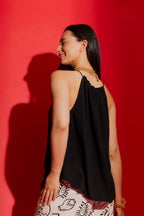 Black Drawstring Cami