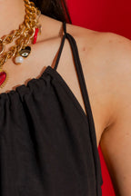 Black Drawstring Cami