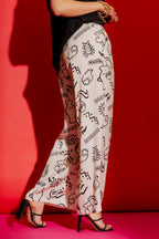 Ivory Print Silky Classic Culotte