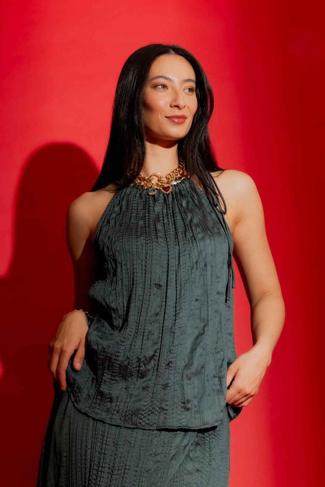 Forest Drawstring Cami