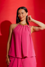 Pink Drawstring Cami