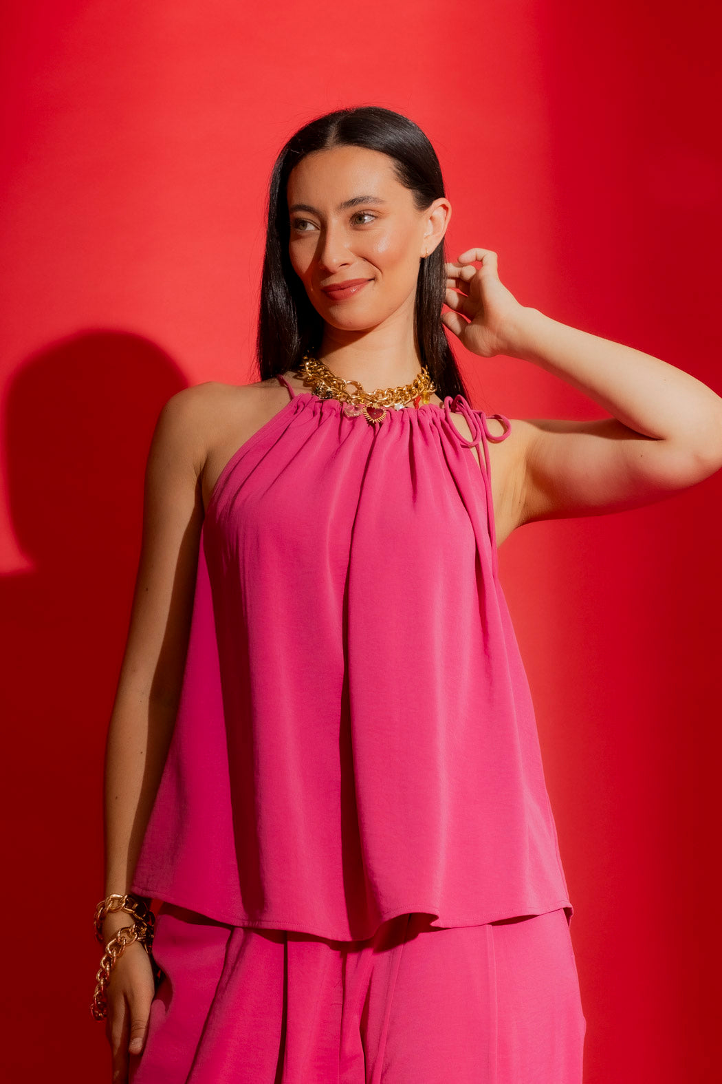 Pink Drawstring Cami