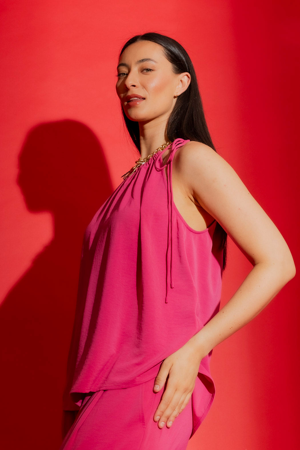Pink Drawstring Cami