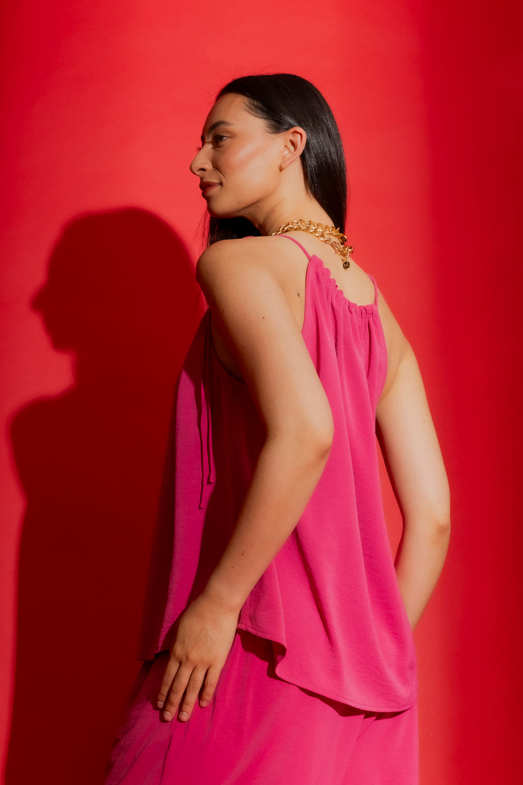 Pink Drawstring Cami