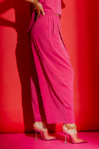 Strawberry Pull On Pleat Pant