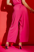 Strawberry Pull On Pleat Pant