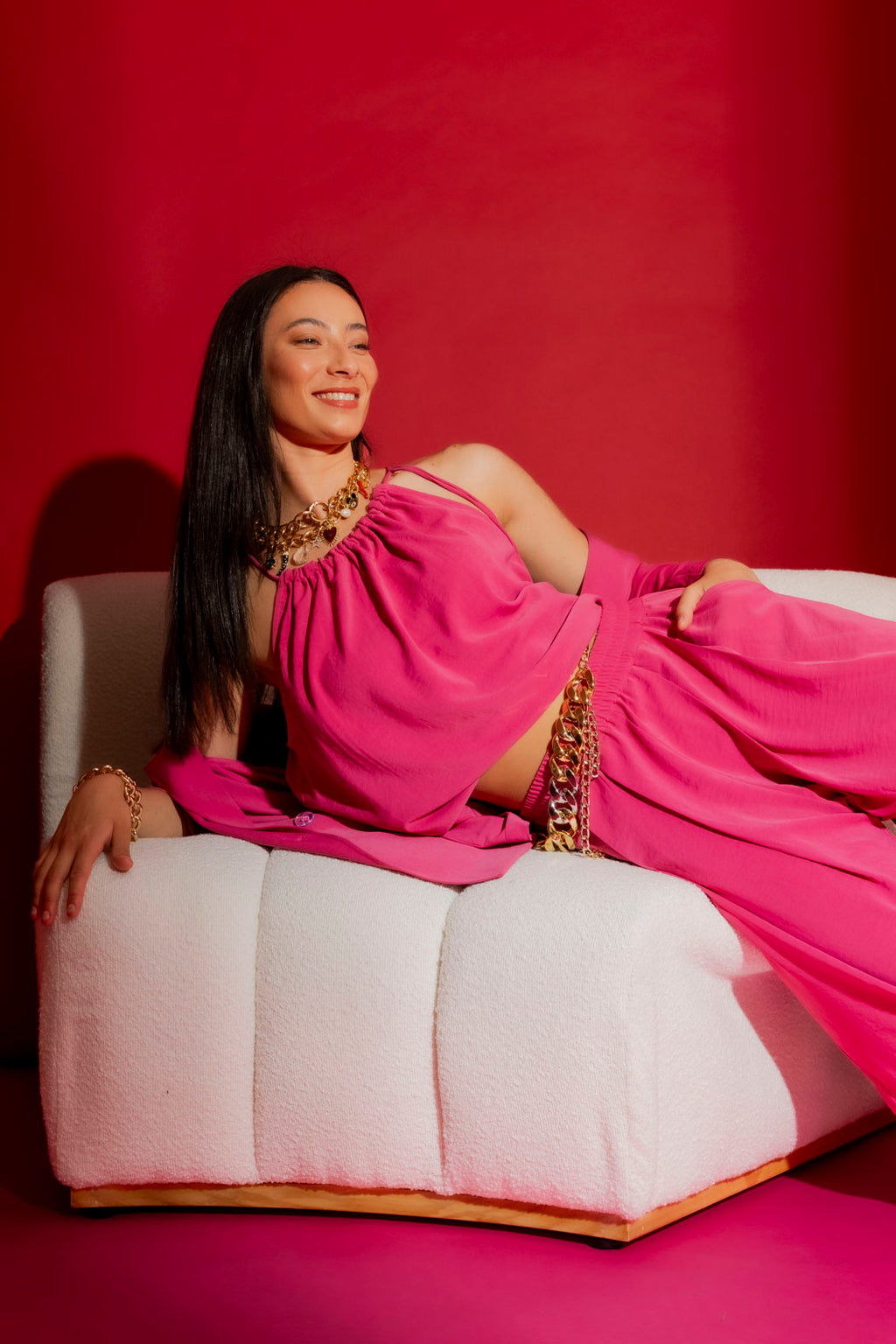 Pink Drawstring Cami