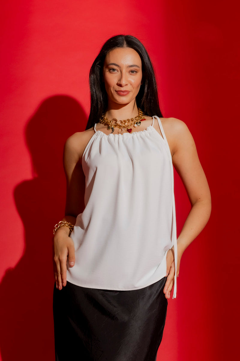 Ivory Drawstring Cami