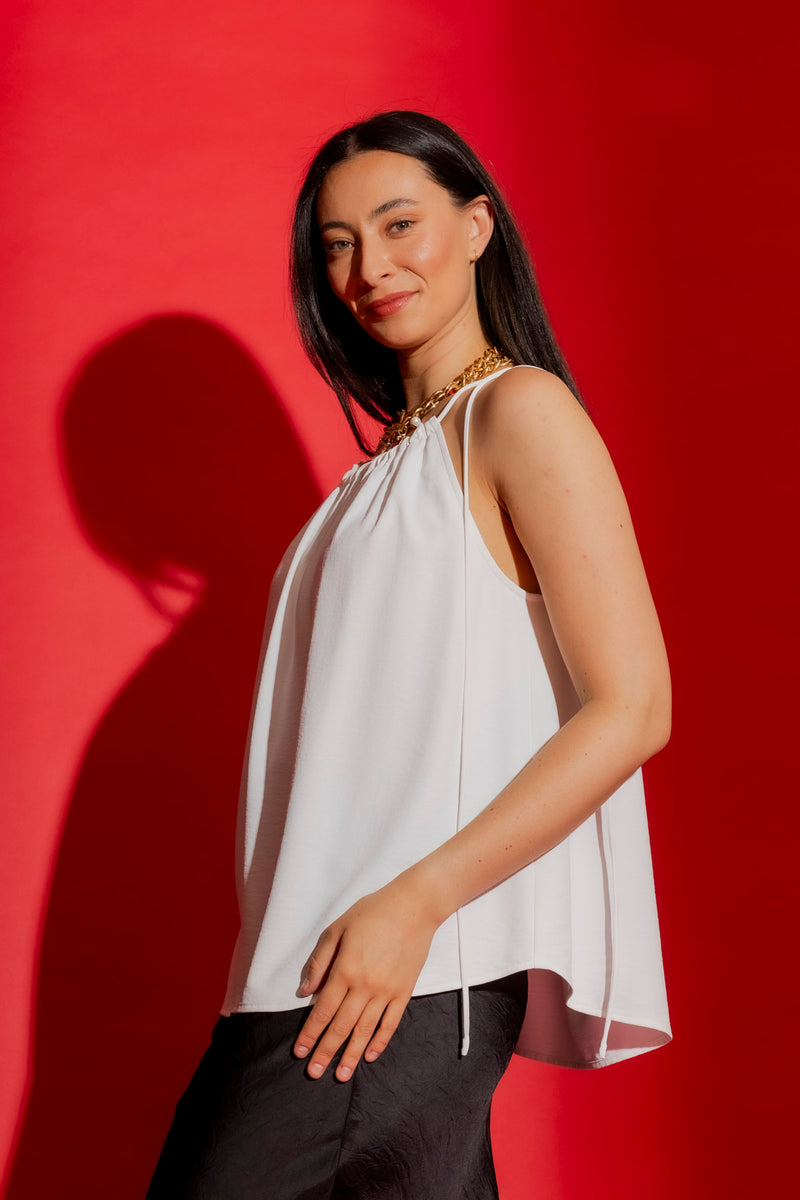Ivory Drawstring Cami