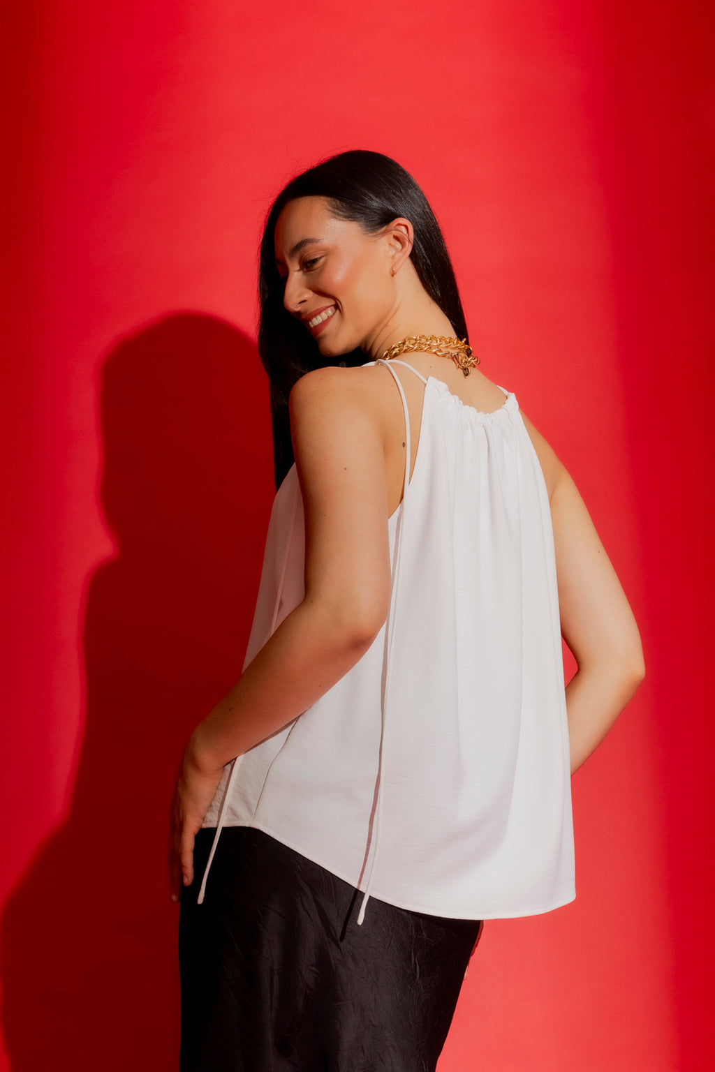 Ivory Drawstring Cami