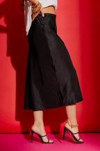Black Bias Skirt