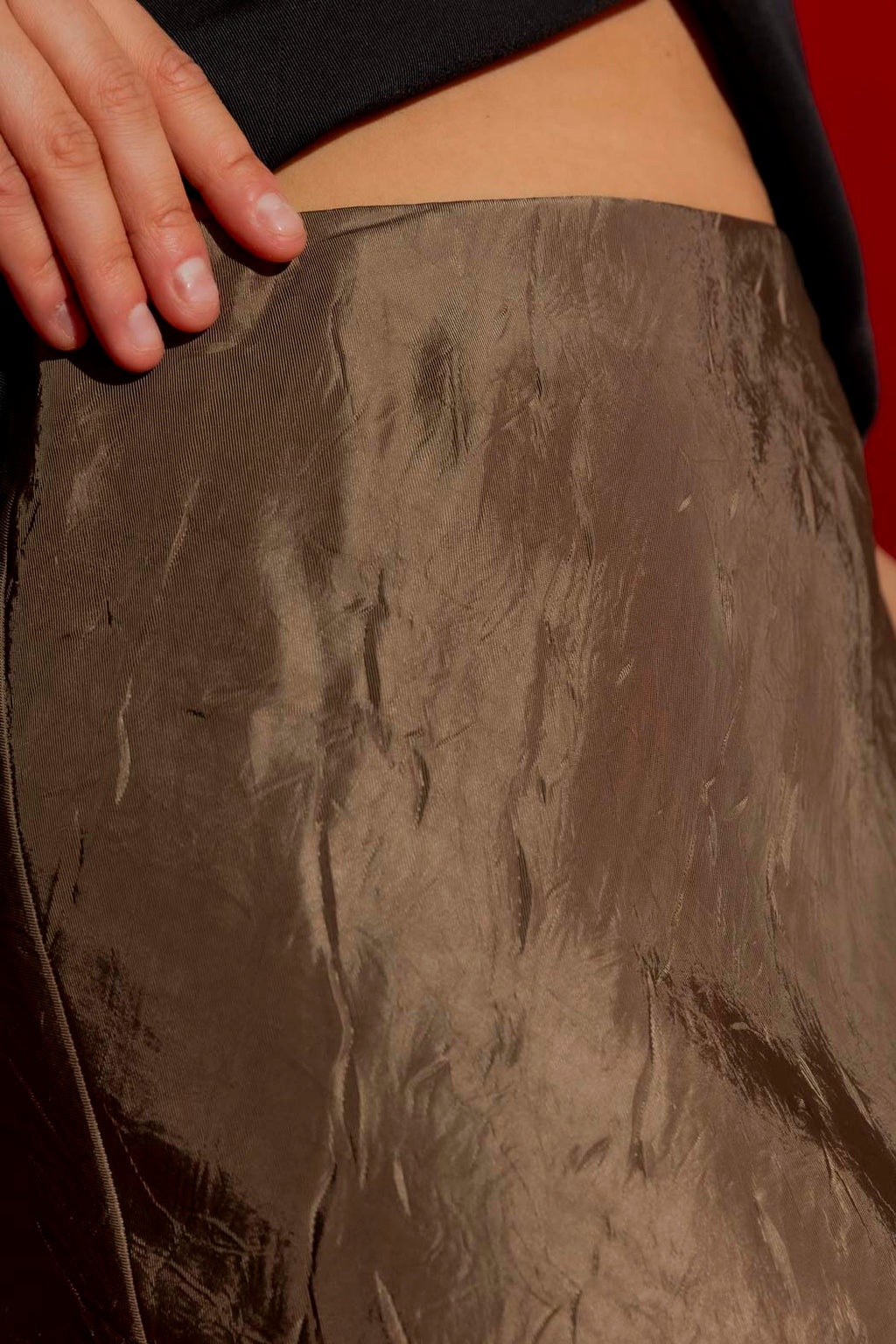 Khaki Bias Skirt