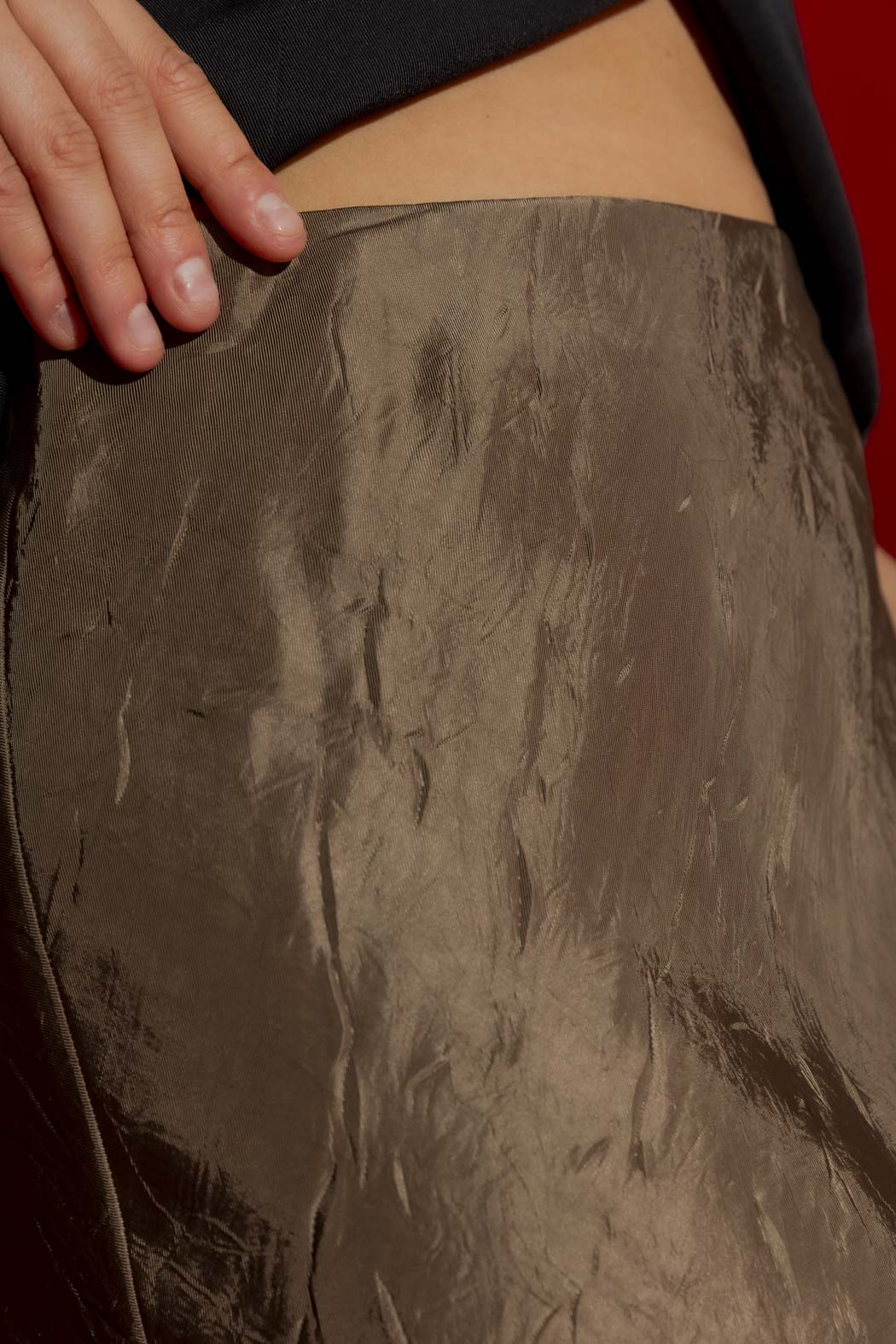 Khaki Bias Skirt