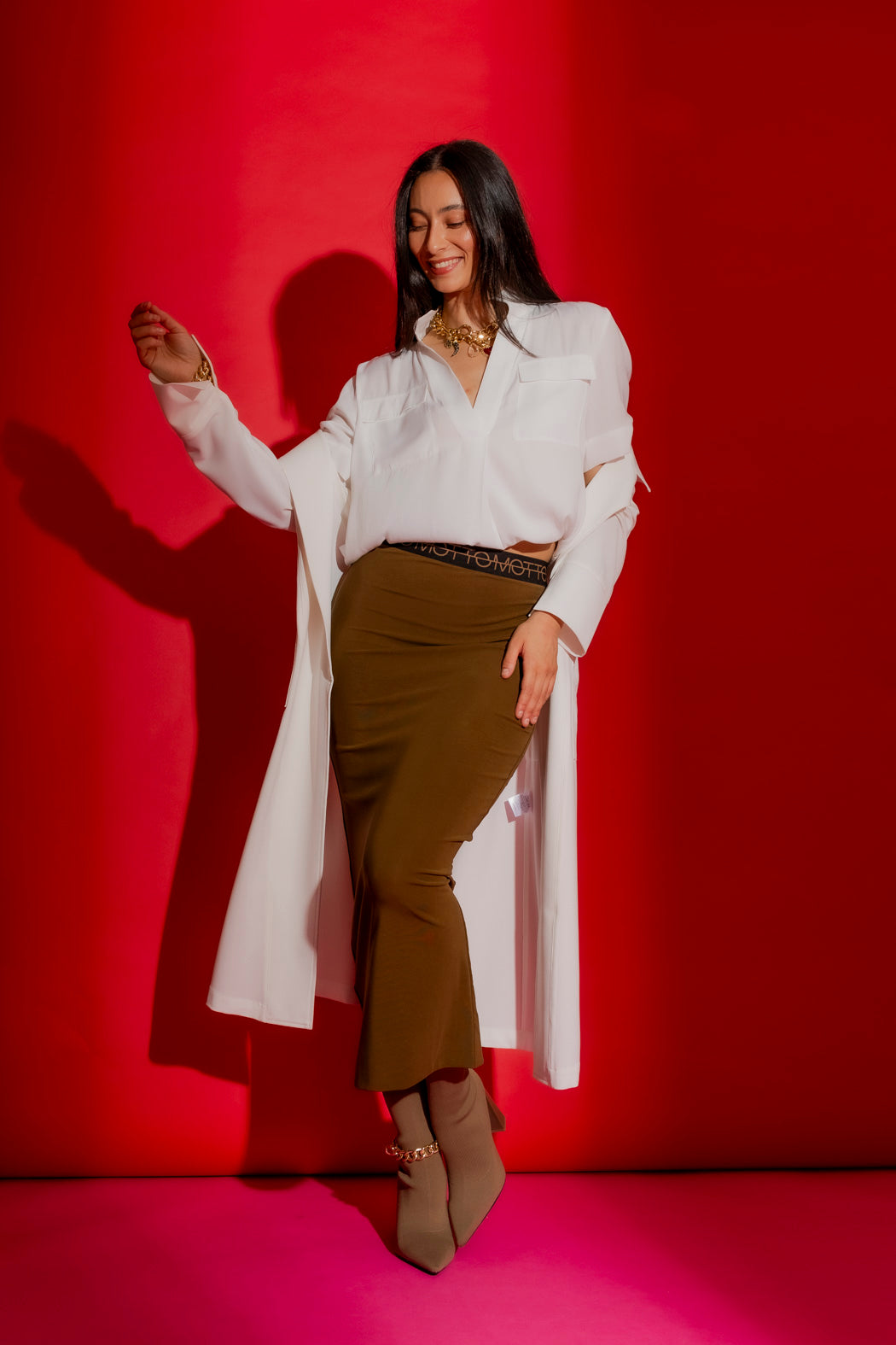 Cocoa Tencel Tube Skirt