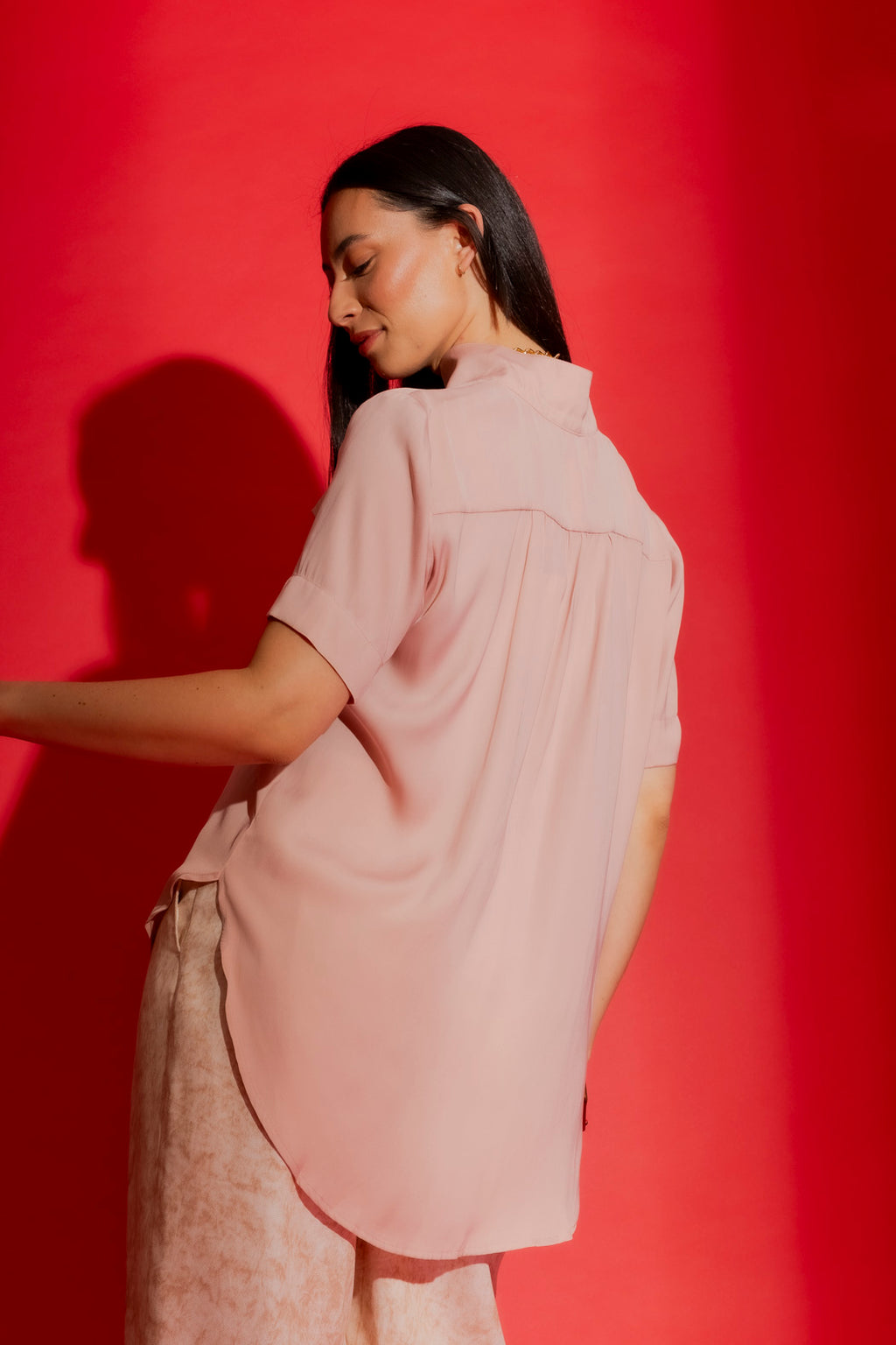 Dusty Pink Cargo Blogger Shirt Dusty Pink