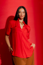 Red Cargo Blogger Shirt