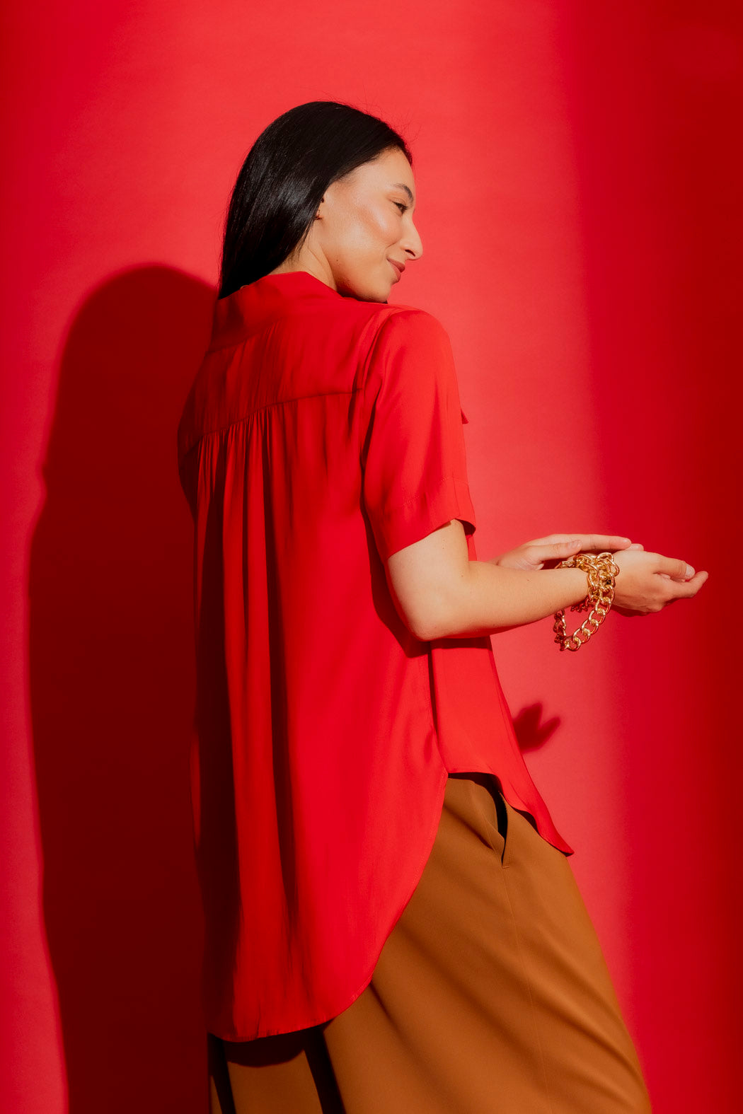 Red Cargo Blogger Shirt