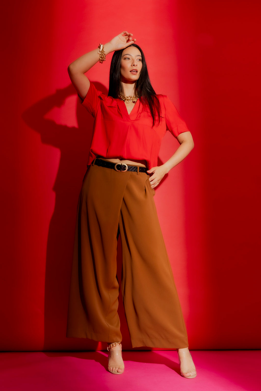 Red Cargo Blogger Shirt