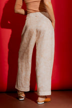 Peach Marble Barrel Pant