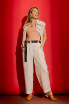 Peach Marble Zip Vest