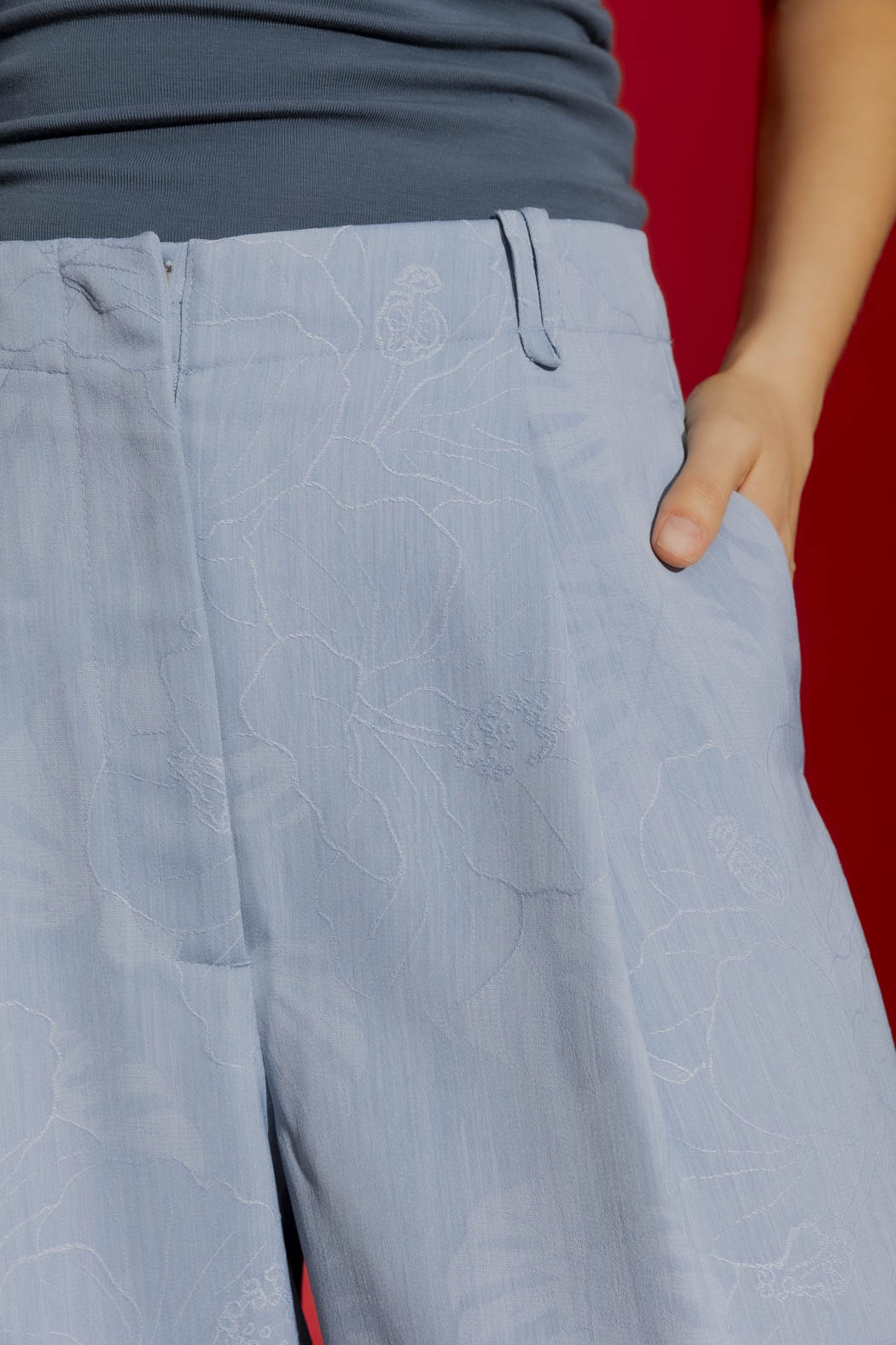 Light Blue Barrel Pant Light Blue