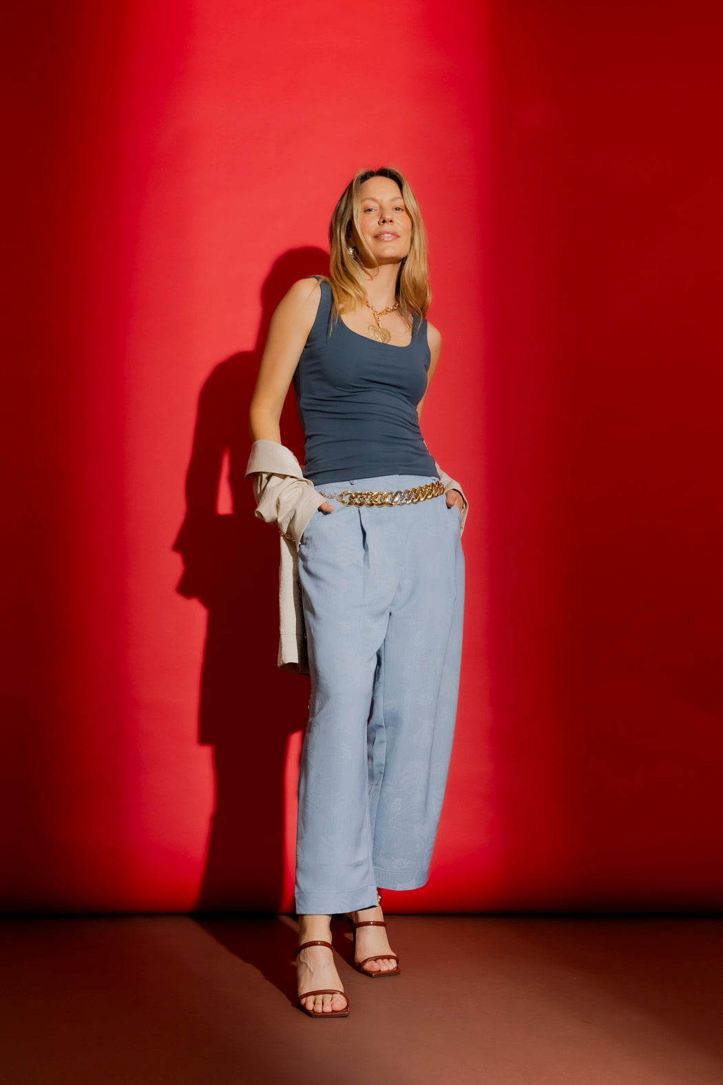 Light Blue Barrel Pant Light Blue