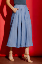 Chambray Self Stripe Culotte