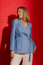 Chambray Self Stripe Soft Blazer