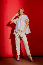 White Tencel/Linen Addy Blouse