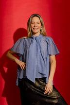 Denim Tencel/Linen Addy Blouse