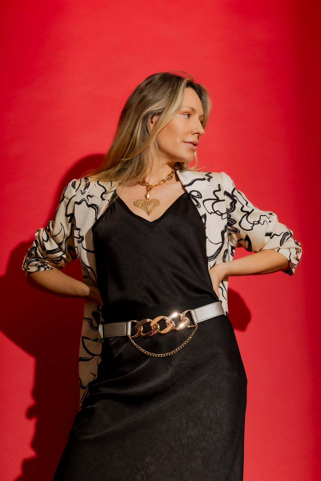 Pewter Double Chain Belt Pewter S/M