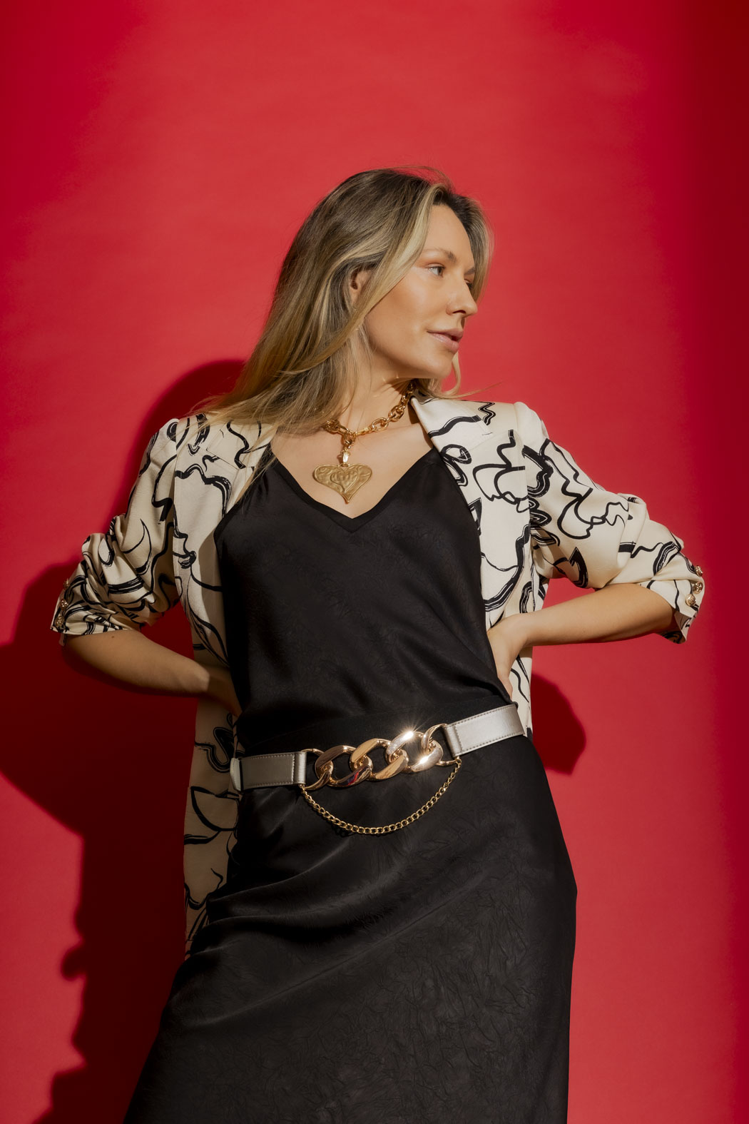 Pewter Double Chain Belt Pewter S/M