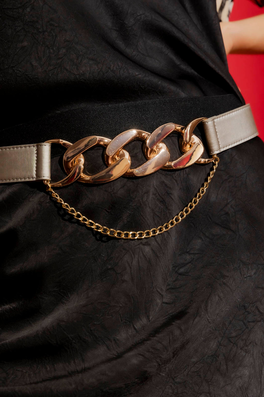 Pewter Double Chain Belt Pewter S/M