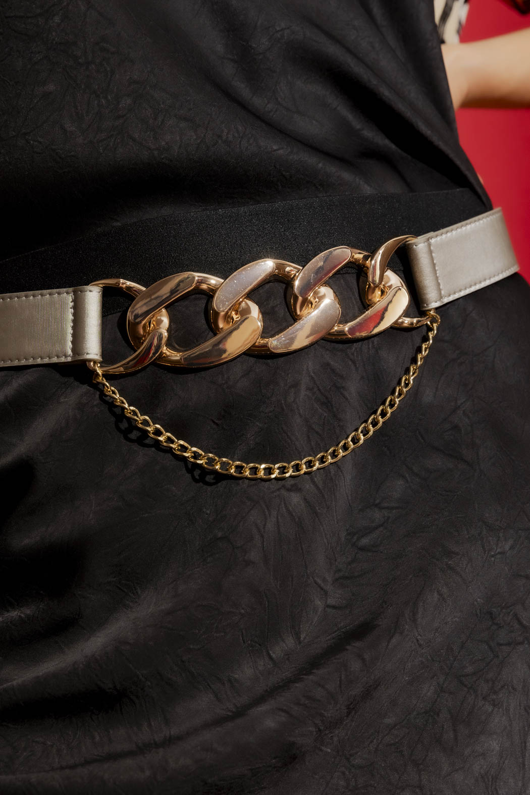 Pewter Double Chain Belt Pewter S/M