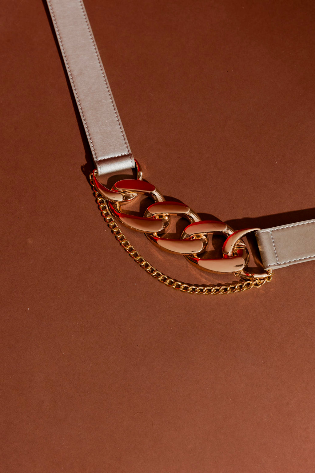 Pewter Double Chain Belt Pewter S/M