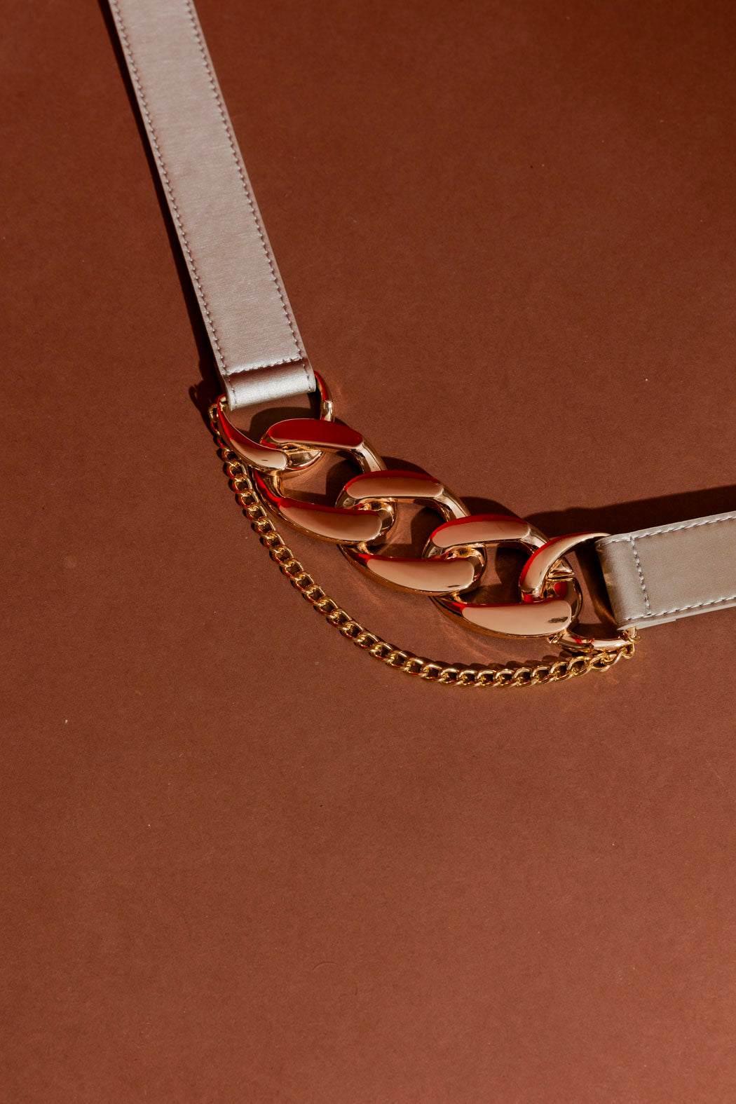 Pewter Double Chain Belt Pewter S/M