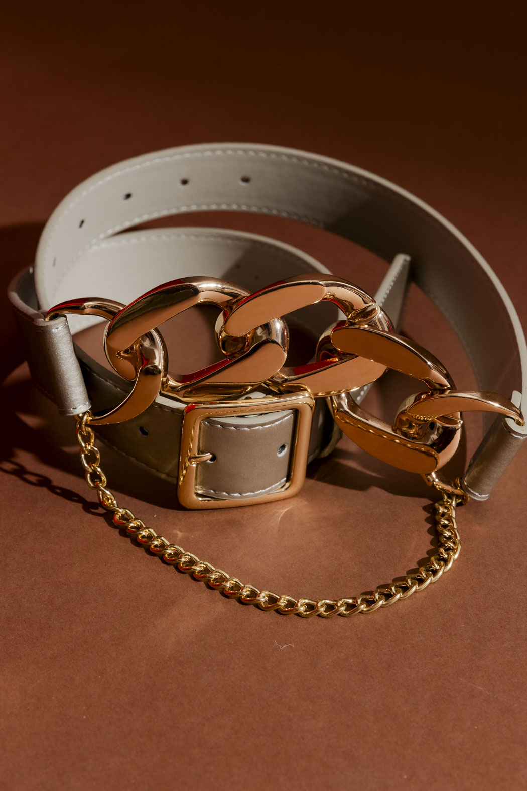 Pewter Double Chain Belt Pewter S/M