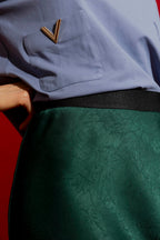 Forest Embossed Bias Skirt