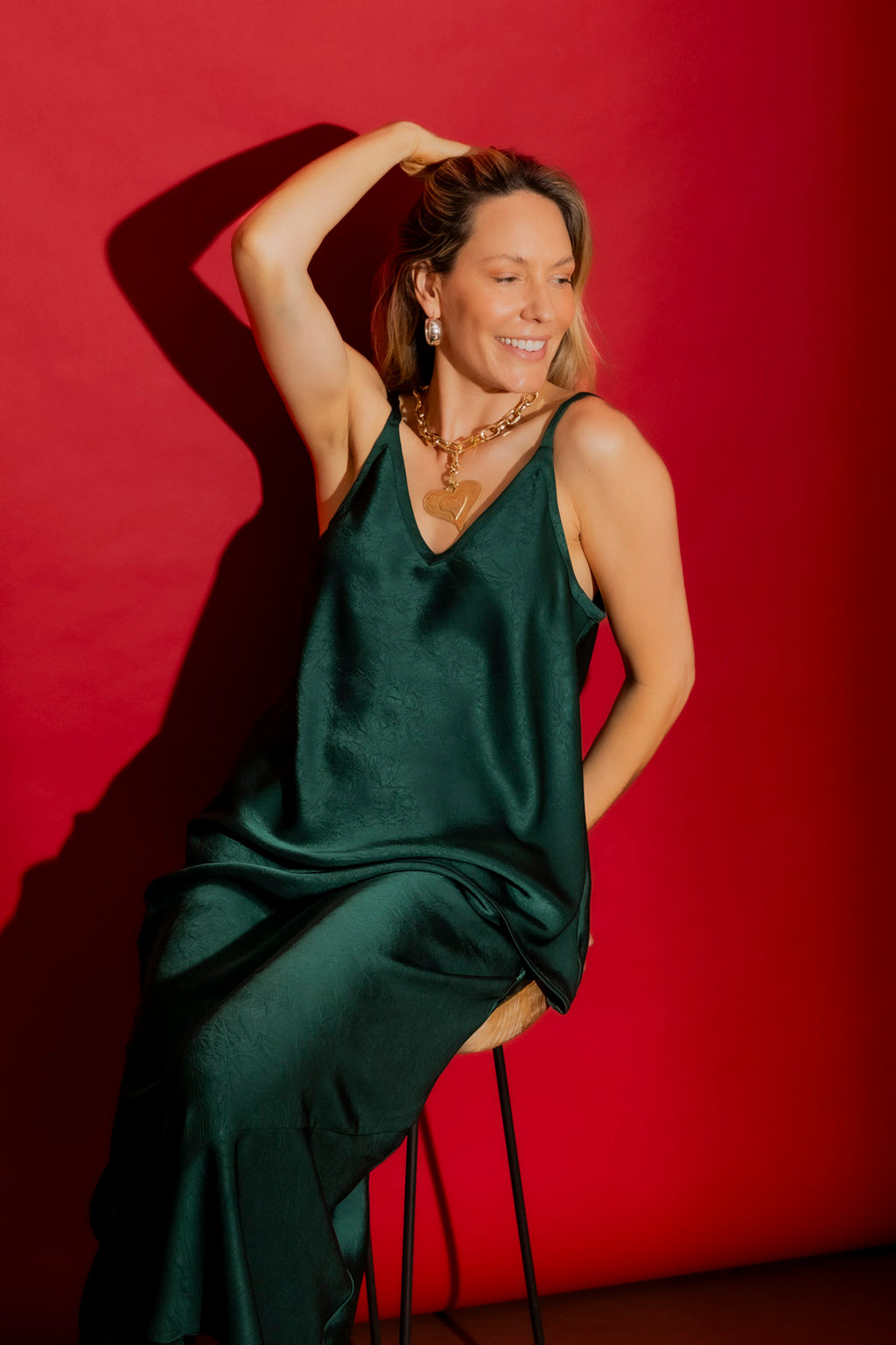 Forest Embossed Bias Cami